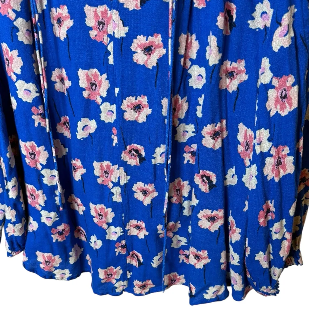 Lucky Brand Women’s Plus Size 1X Floral Peasant Blouse Cold Shoulder - Image 5