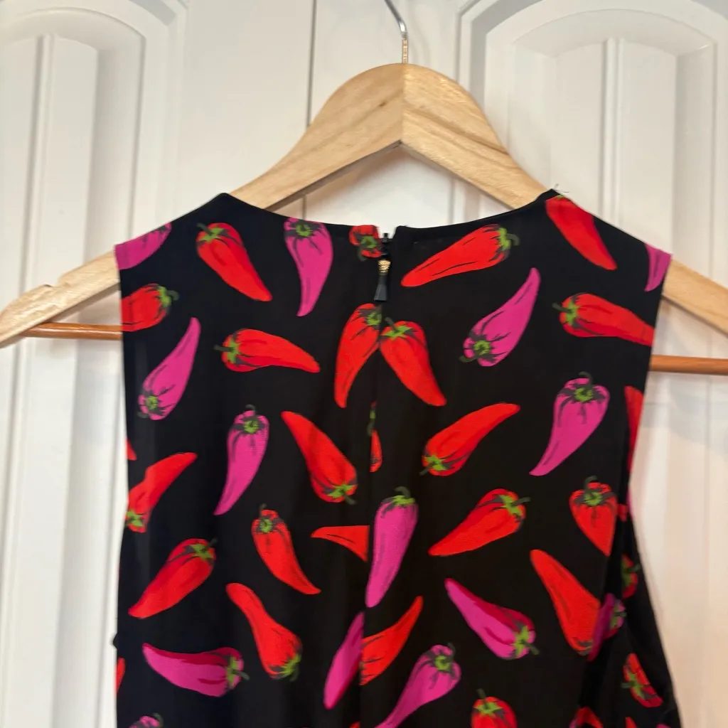 Kate Spade Hot Pepper Silk Crop‎ Jumpsuit Size 4 - Image 8