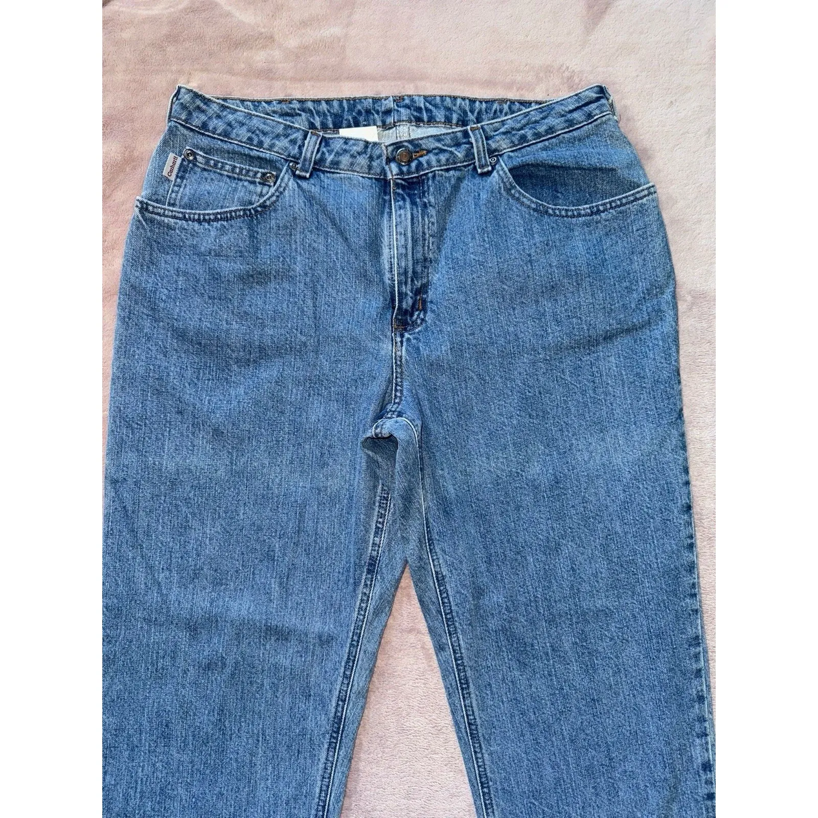 Carhartt Women's Jeans Blue Denim‎ Mid Rise Relaxed Fit Size 16 NWT - Image 2