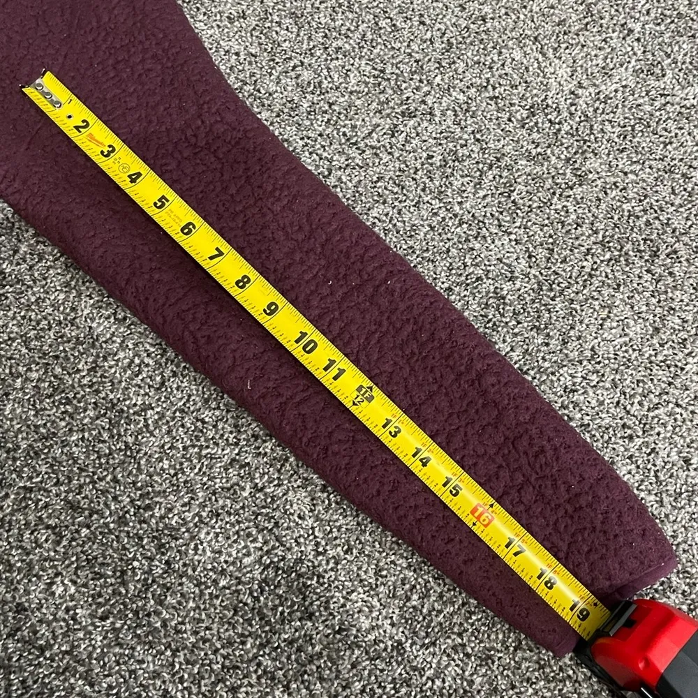 purple Quarter Zip Relaxed Sherpa Jacket S - Image 12