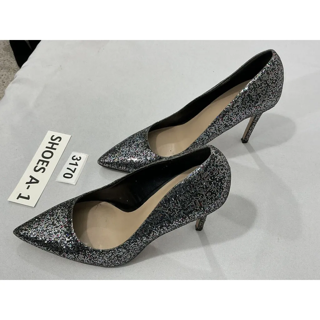 Womans Mix No 6 Danyah Glitter 9 M Black Silver Pink Pointed Toe Stiletto Pumps - Image 3