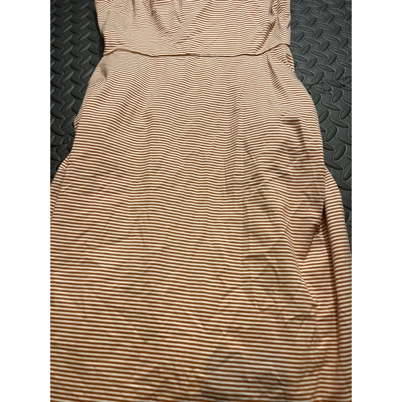 NWT Pact Shell Stripe Jolene Tie-Back Dress Orange‎ Womens Size Large - Image 2