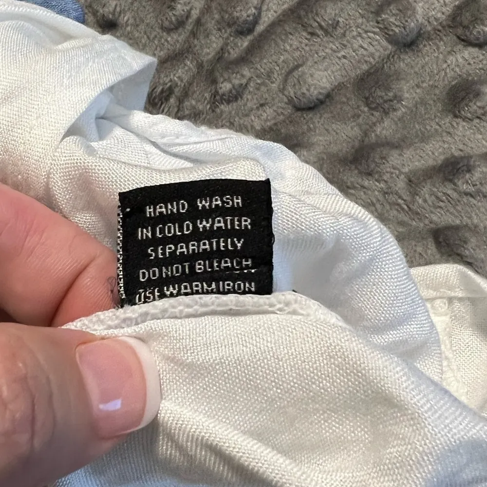 Style Envy large blue ombré womens tie front button down sleeveless tank NWT - Image 7