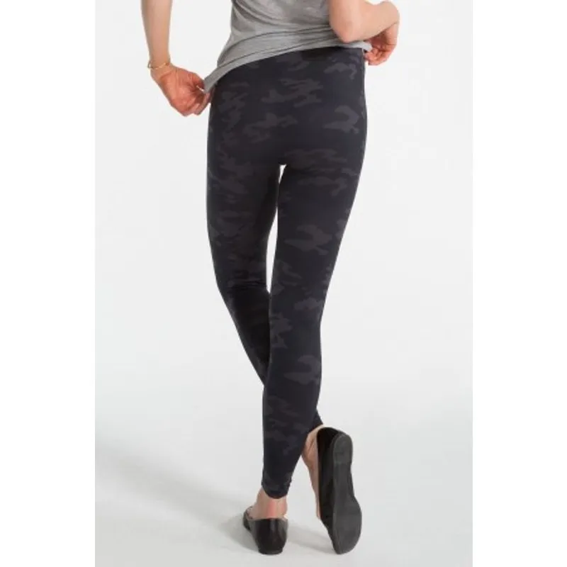 Spanx High Rise Wide Waistband Seamless Camo Ankle Leggings Black/Brown Small - Image 2