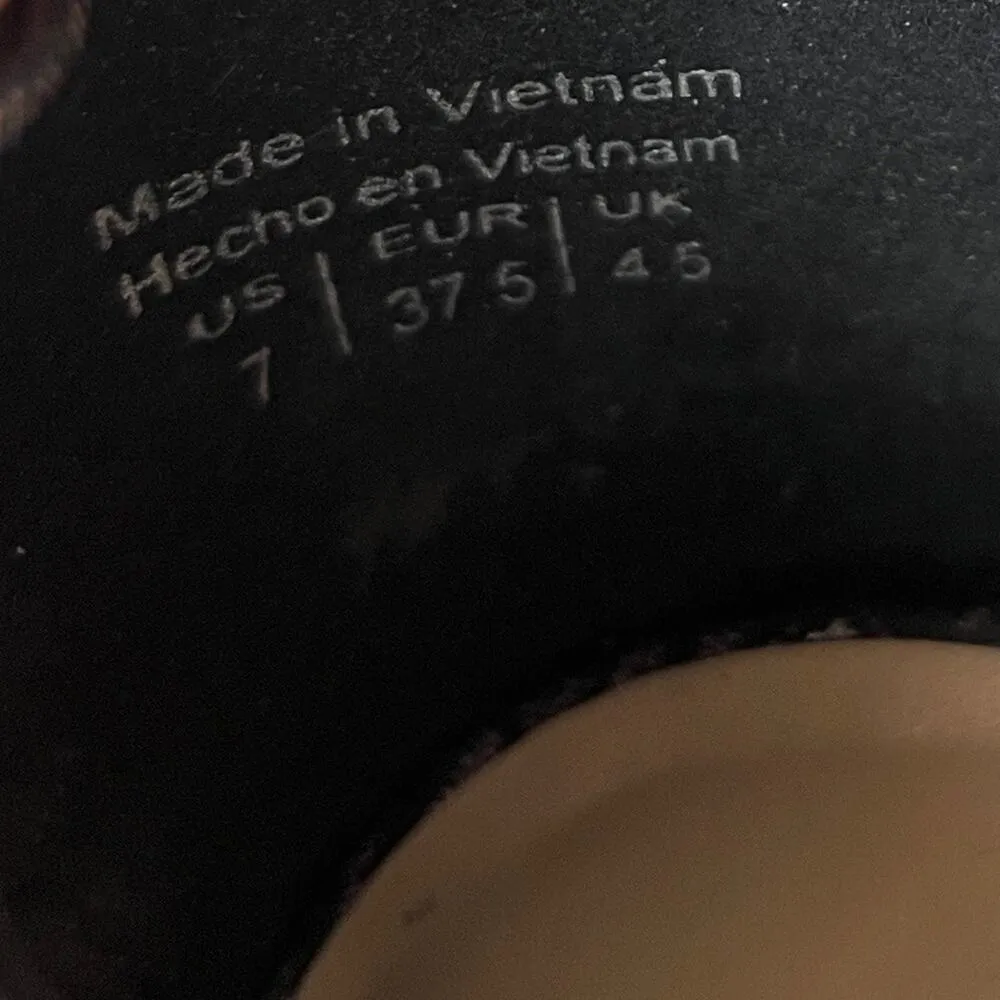 ALDO Stiletto 4” High Heels Black Purple Silver Metallic Floral Women’s Size 7M - Image 10