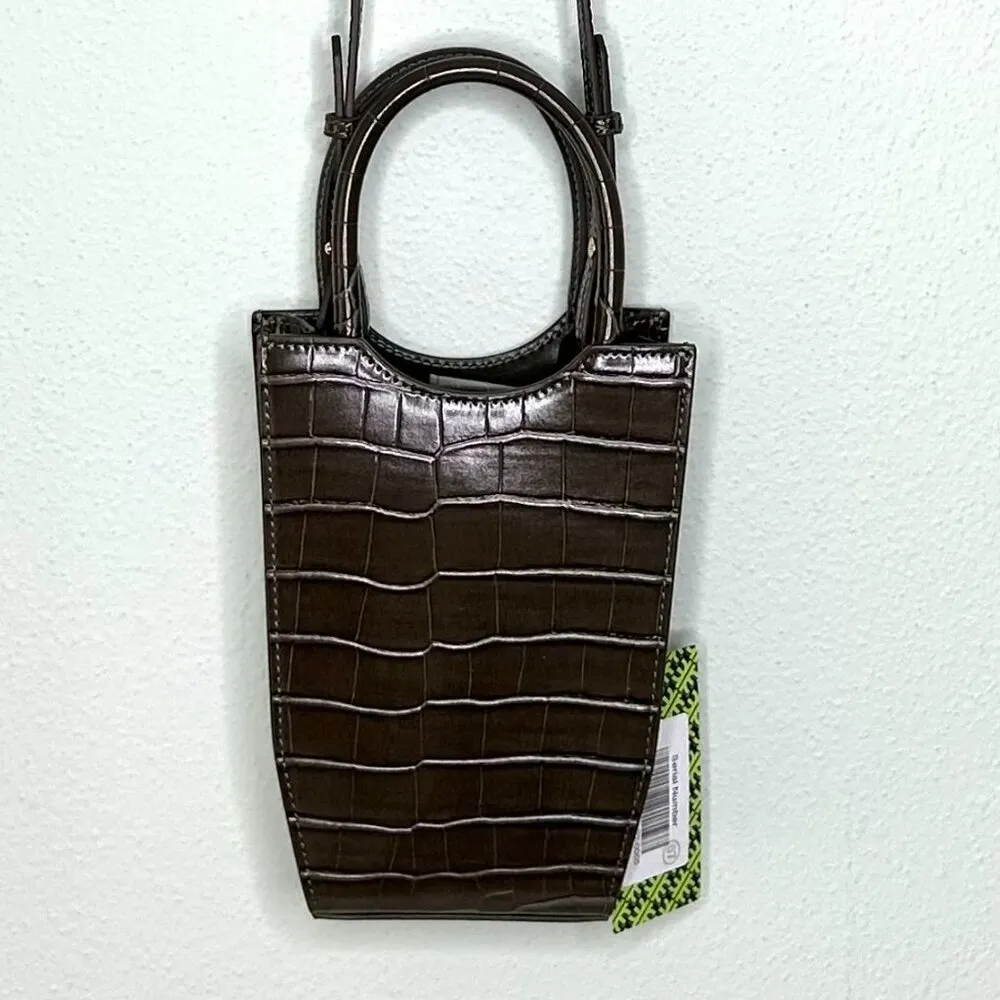 JW Pei / Fei Crossbody Phone Bag in Army Green Croc *NWT* - Image 2