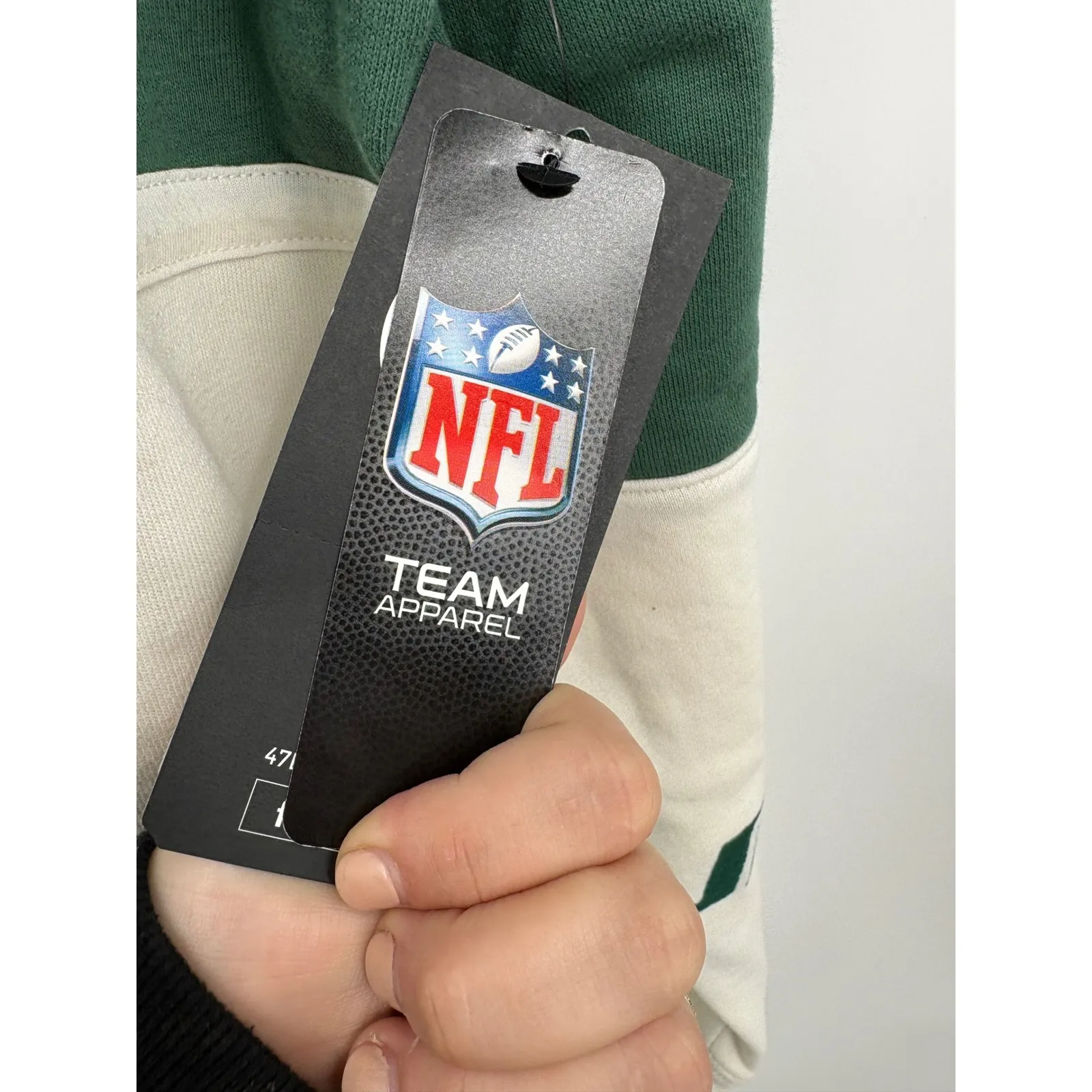 NEW 47 Brand New York Jets NFL AFC East Color Block Sweatshirt XL Black - Image 7