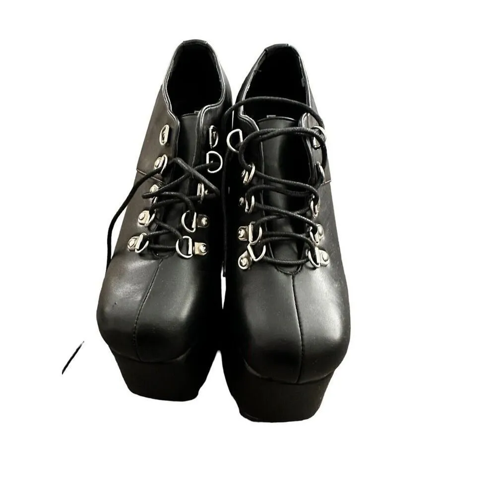 Lamoda Resolution Platform Boots Size 8 Black - Image 4