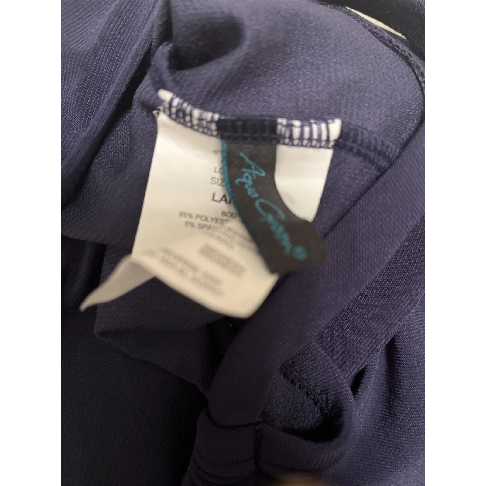 Aqua Green Women's Blue Swimsuit Shorts Romper Pockets Size L Blue - Image 2