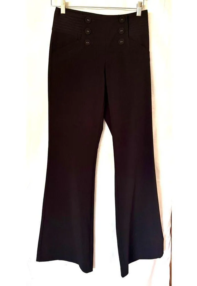 Cache Black Pant 3" Wide Self Belt Waist Wide Leg Sailor Style NWT $128 - Image 4