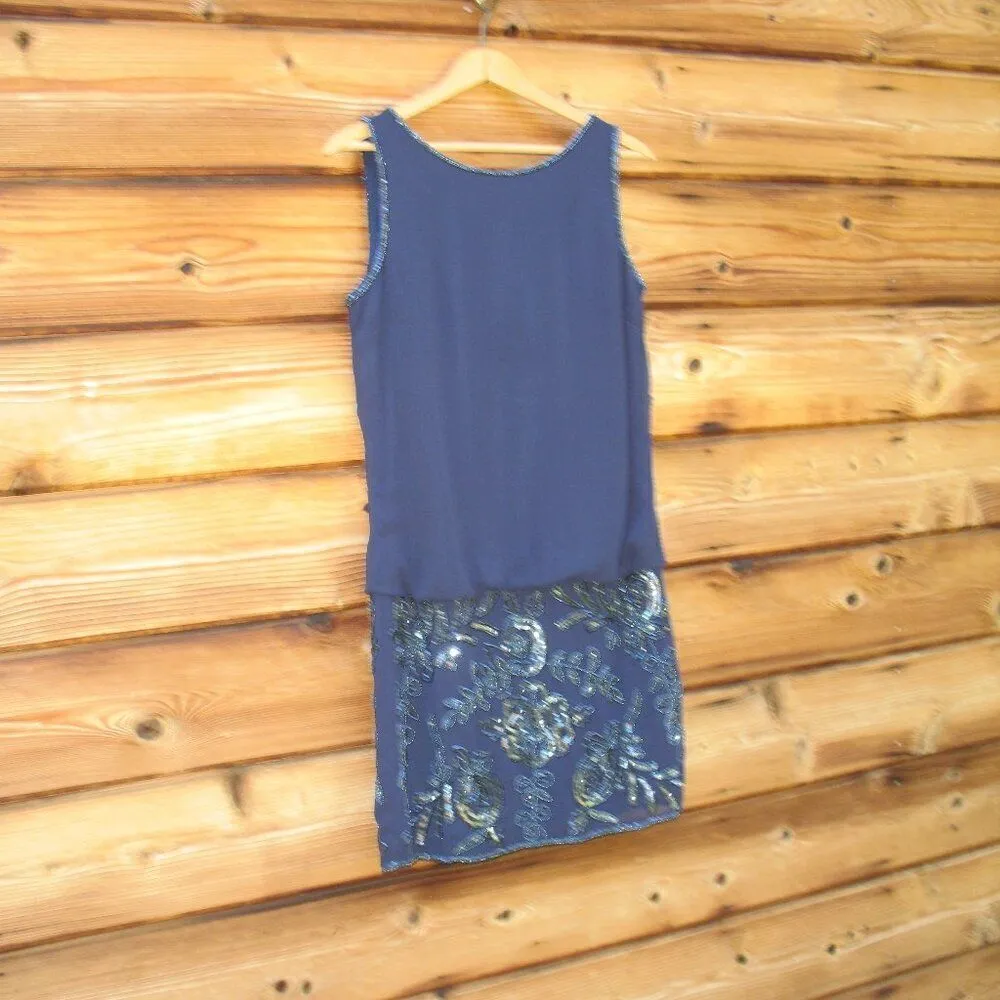 NWT Adrianna Papell Sleeveless Beaded Cocktail Mini Dress - Image 3