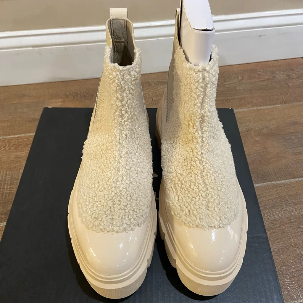 Sorel Caribou +Boot Chelsea cozy nude ankle slip on boots women 9 NWT - Image 6