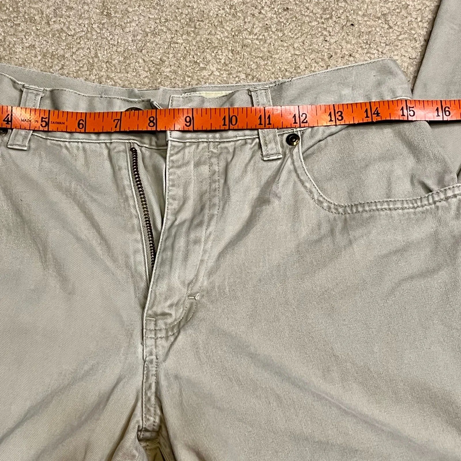 Eddie Bauer Jeans Pants Women's Size 6 Taupe Tan Tapered Ankle Slim Cotton - Image 5