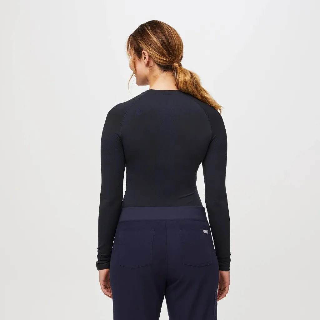Figs Salta Seamless Longsleeve Underscrub in Navy, Size XXS - Image 4