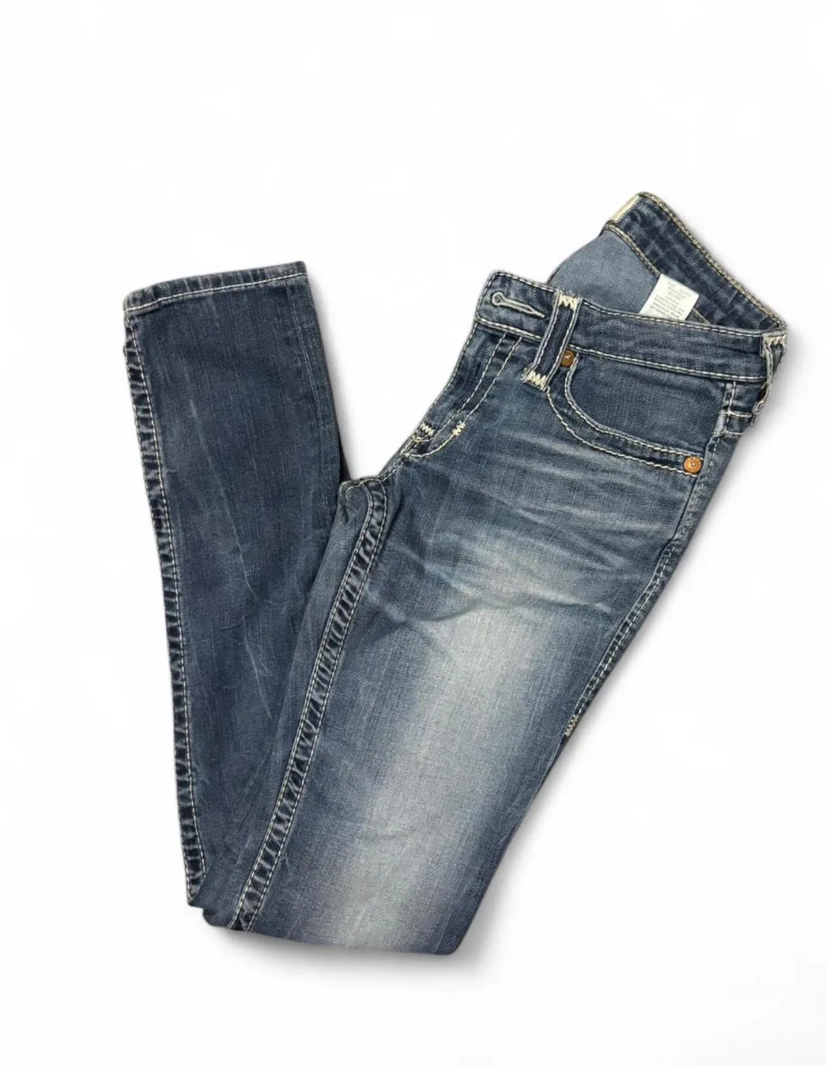 Big Star Maddie Boot Jeans Womens 26R Mid Rise Bootcut Blue Stretch Denim 26R Size 26 - Image 4