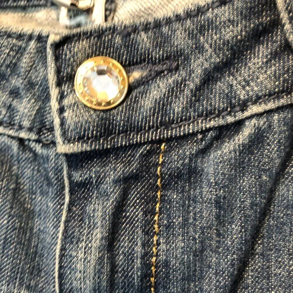 Cache Denim Embroidery Embellished Rhinestone Pockets Jean Pant Stretch NWT $98 - Image 5