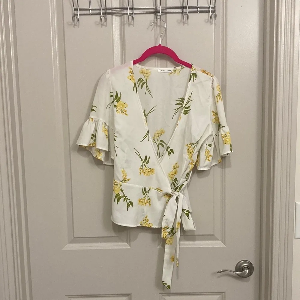 Floral Wrap Top - Image 3