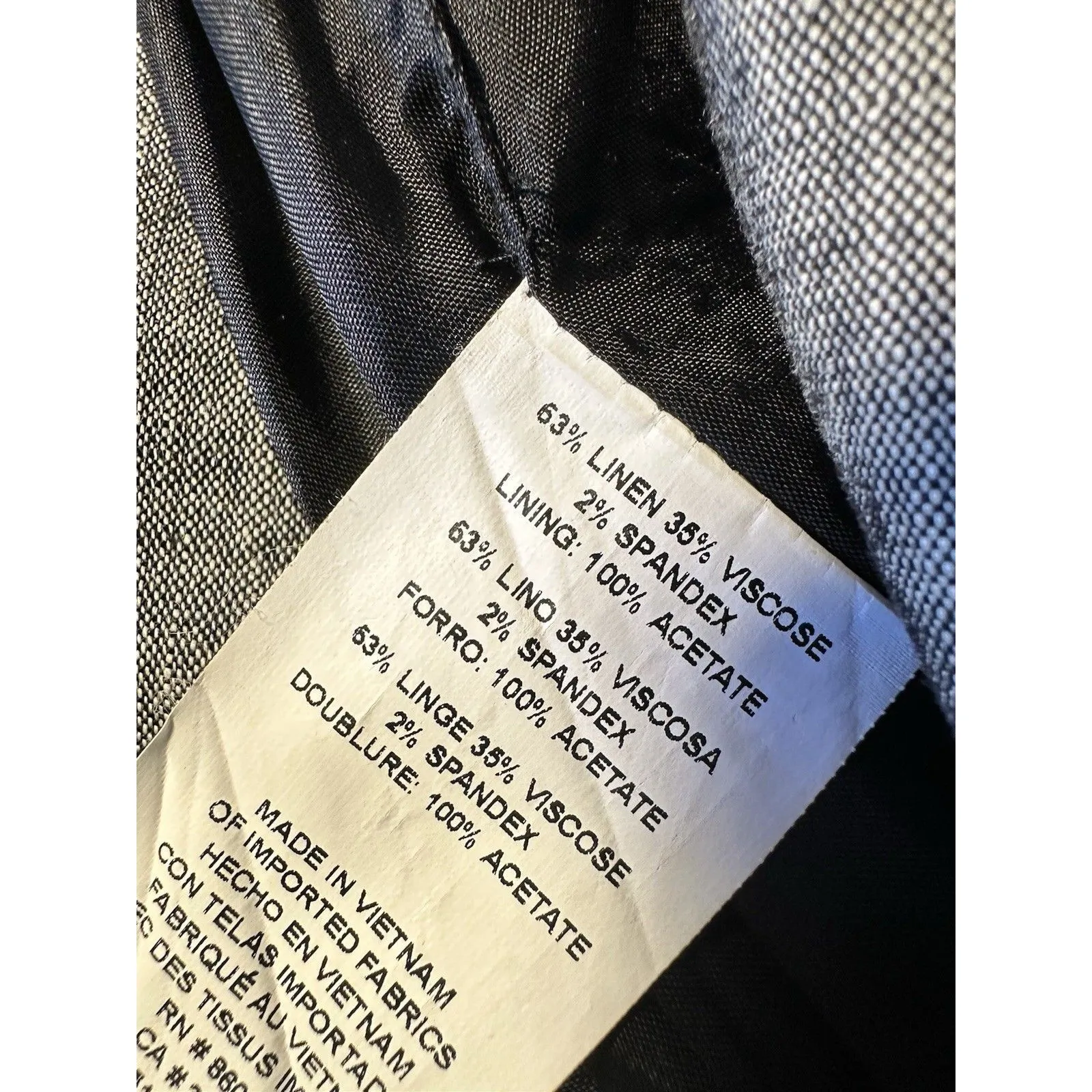 Vintage YTK Bebe Gray Baddie Short Sleeve Linen Blend Belted Woman’s Blazer Sz 6 - Image 12