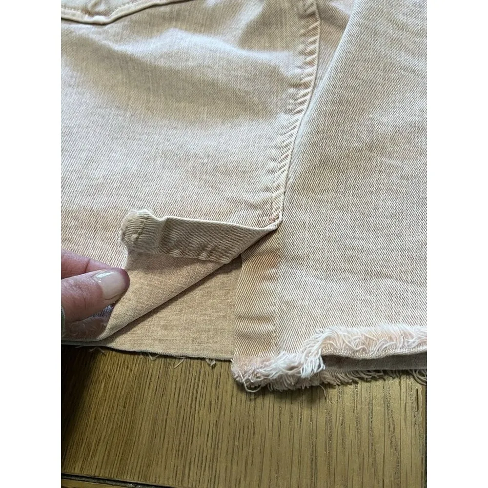 Wash Lab Denim Pink Mini Jean Skirt Size 32 Frayed Hem Party Sexy Casual Raw Hem - Image 11