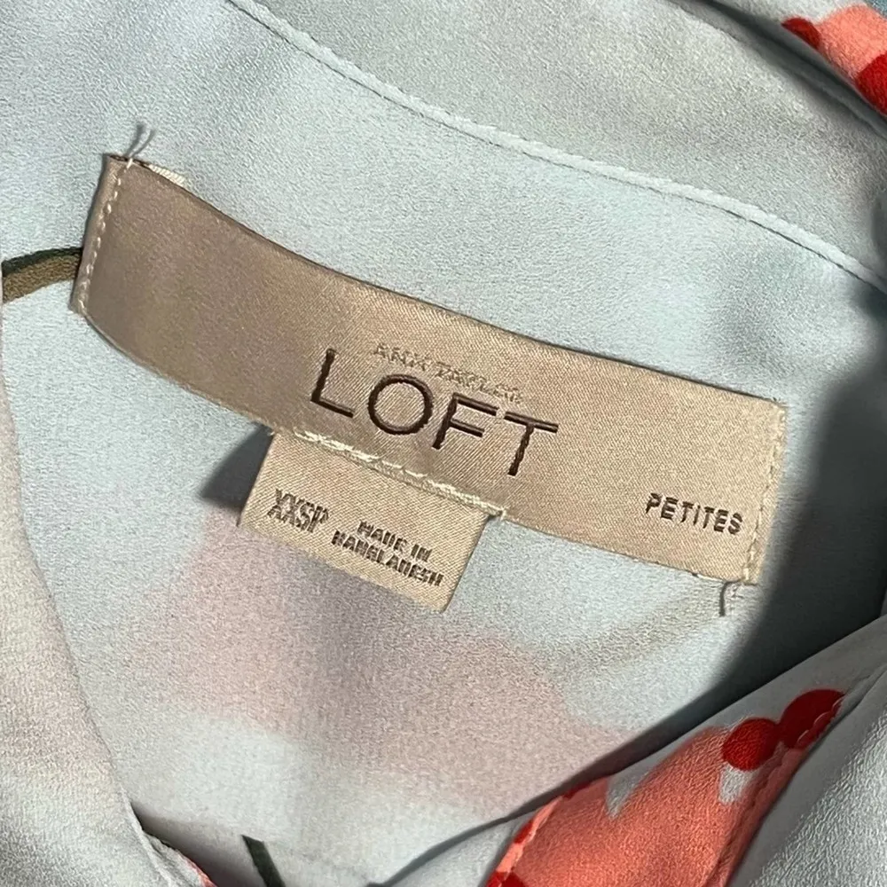 Ann Taylor Loft Floral Blouse - Size XXSP - Image 96