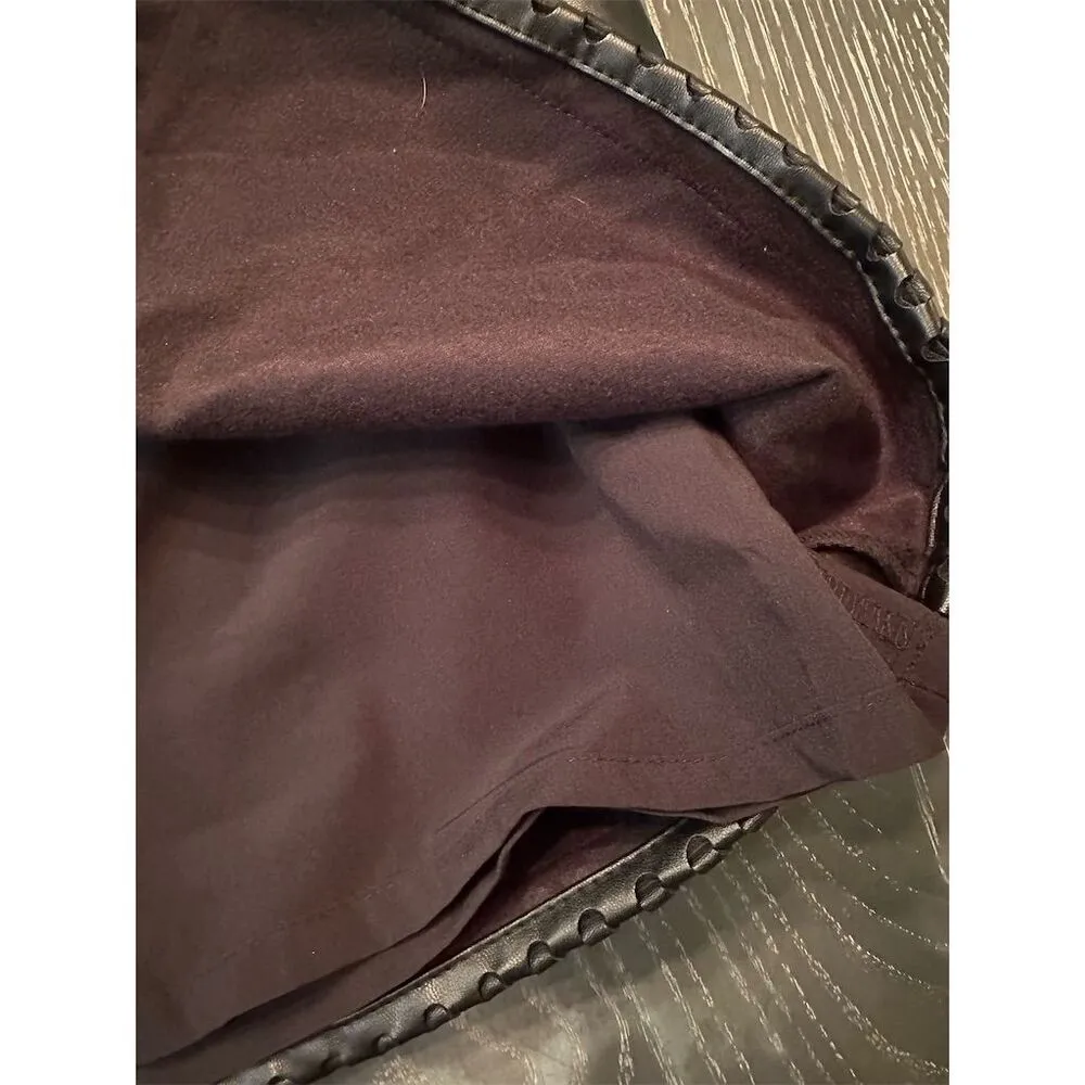 INC Women's Faux Leather Black Mini Skirt Size PS Petites - Image 6