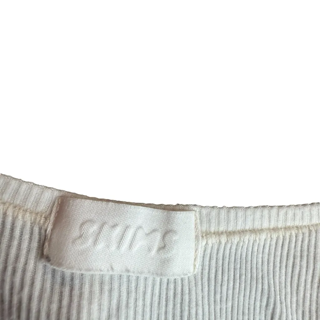 Skims Women’s Size M Cotton Rib Tank White‎ Cream Crop Top Simple Basic Staple - Image 7