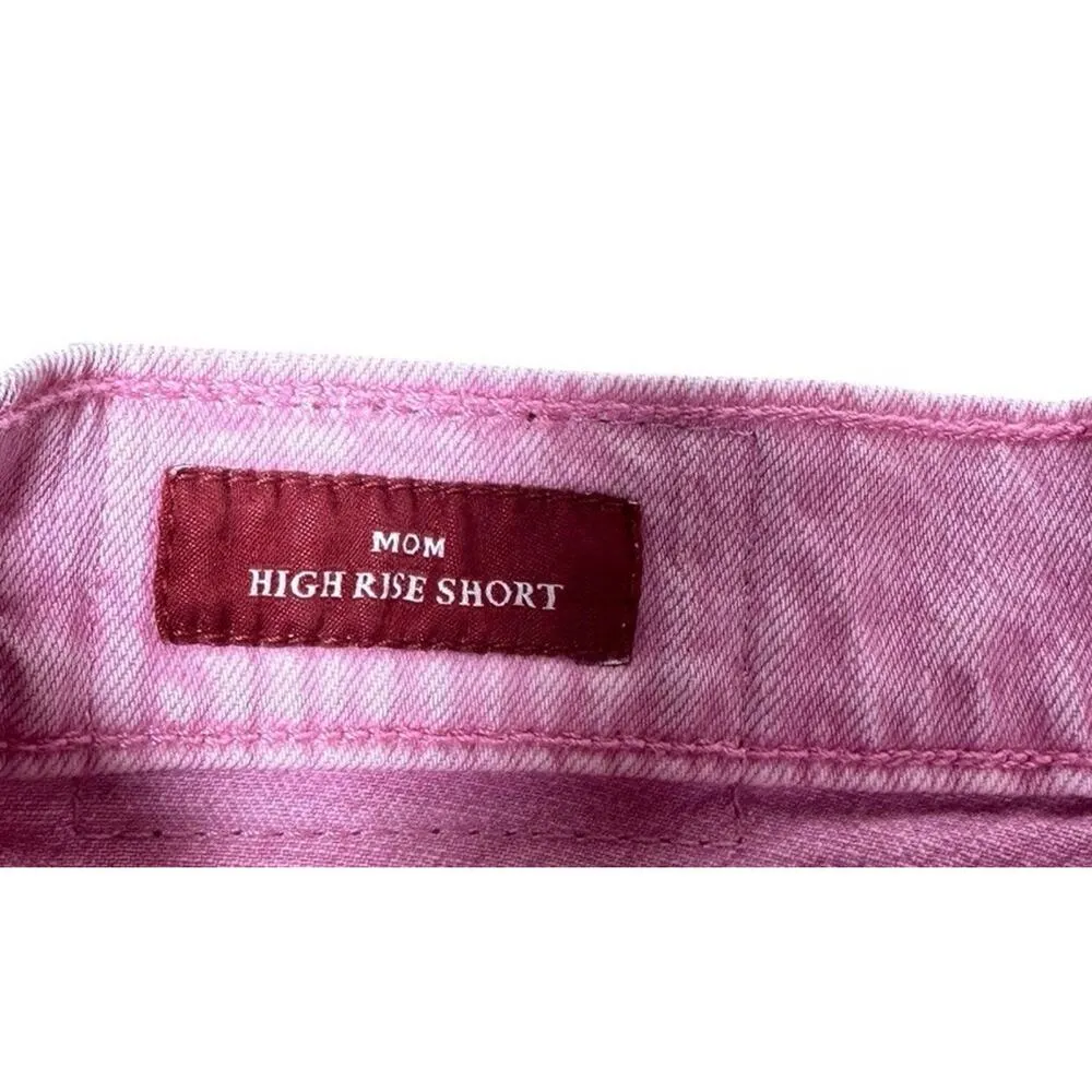 Lucky Brand AC DC Womens High Rise Mom Pink Denim Jean Shorts Rock & Roll 2/26 - Image 7