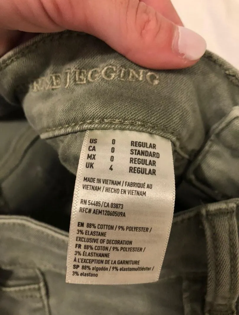 Jeans Green Size 0 - Image 5