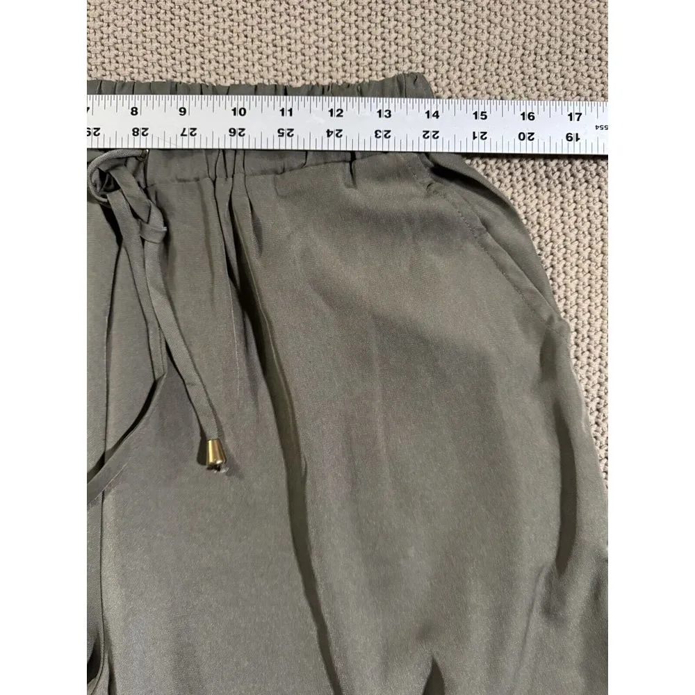 ALLIE ROSE Women's Black Lightweight Green Joggers‎ Cargo Size Medium - Image 6