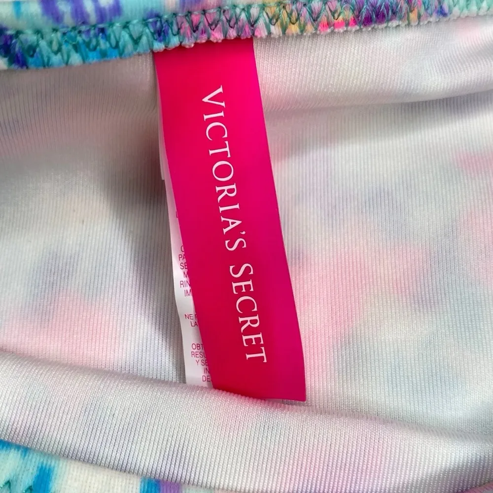 Victoria’s Secret 𑁍 2 Piece Triangle String Bikini Set  𑁍 Watercolor Print 𑁍 - Image 8