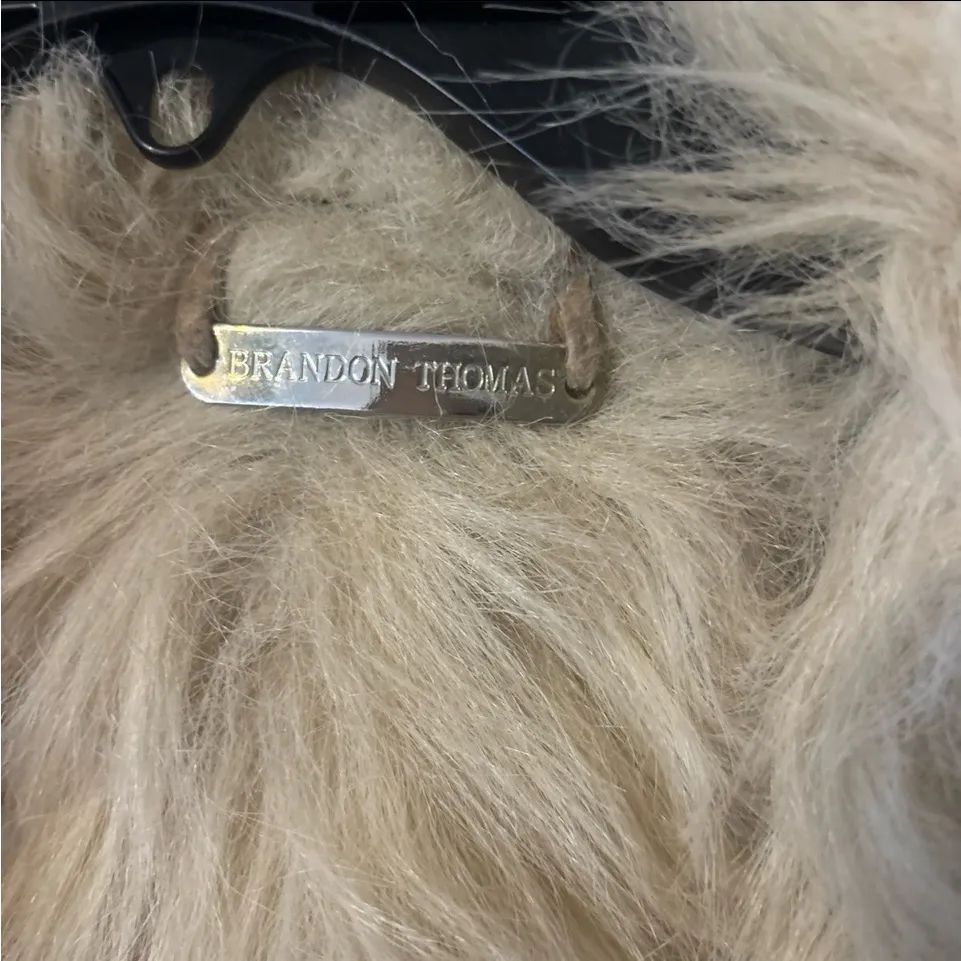 Brandon Thomas Blue Denim Penny Lane Jacket with Cream Faux Fur - Image 2