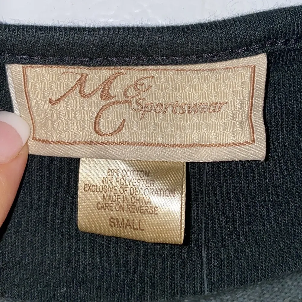 MCcc small Ho Ho Ho embellished Christmas LS tee Black - Image 6