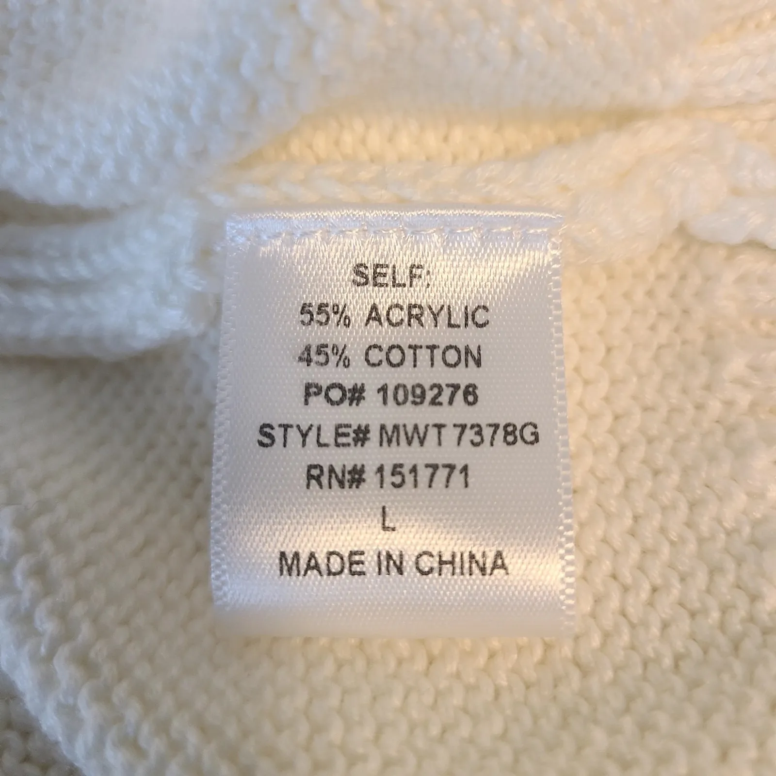 GILLI Womens 'Caddy' Sweater White Pink Green Golf Novelty Preppy Size Large - Image 5