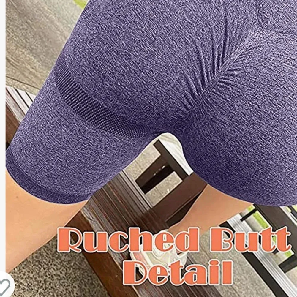 NWOT Women’s purple heathered butt lift biker shorts M Size M - Image 2