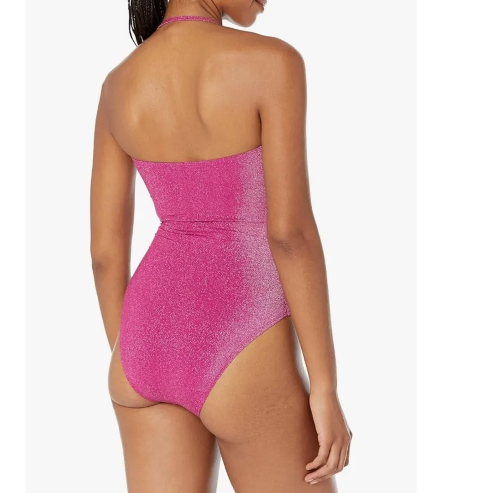 BCBG Knot Front Cut Out On-Piece Swimsuit w/Tummy Control in Berry Size M NWT - Image 3