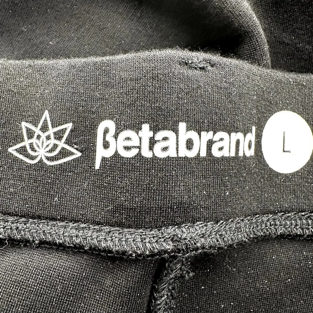 Betabrand Classic Dress Yoga Bootcut Pant Flared Faux Pocket Stretch Mid Black L - Image 3