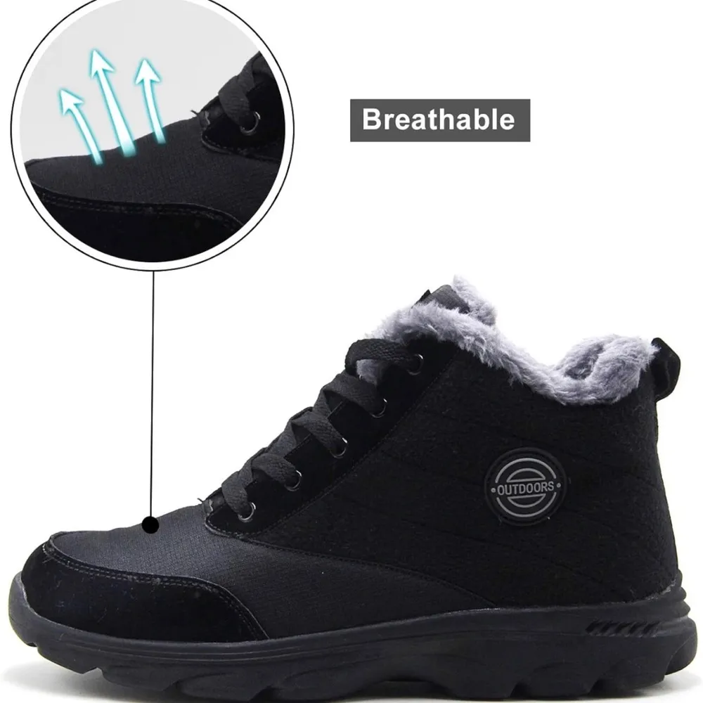 Women’s Outdoor Black Boots Size 8 - Image 4