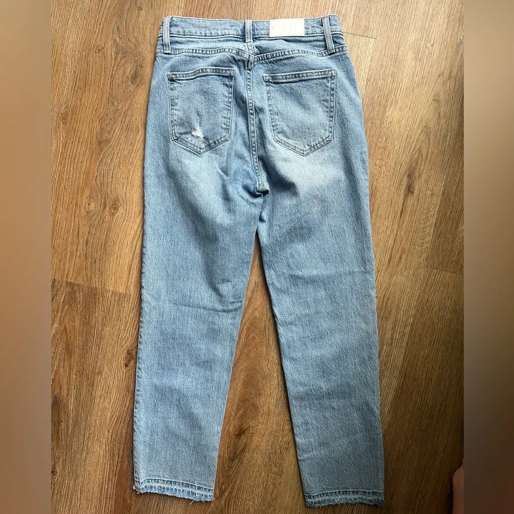 Pistola light wash blue jeans relaxed fit. Button fly. Ankle length. Size 25. - Image 4