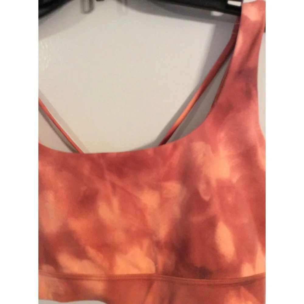 Athleta Sports Bra Criss Cross Back Size Small S Peach Burnt Orange VNC - Image 2