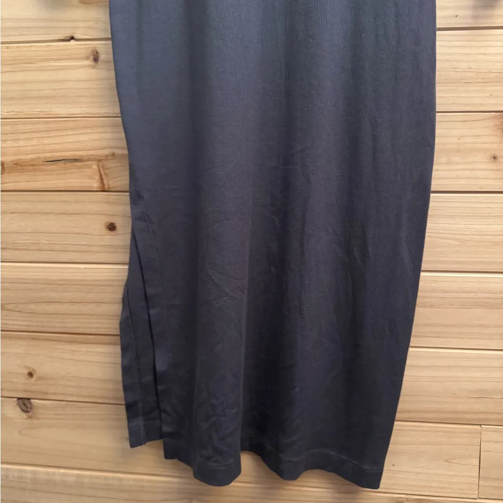 Stateside Size Small Ribbed Henley Long Sleeve Midi Length Collared Dress - Image 6