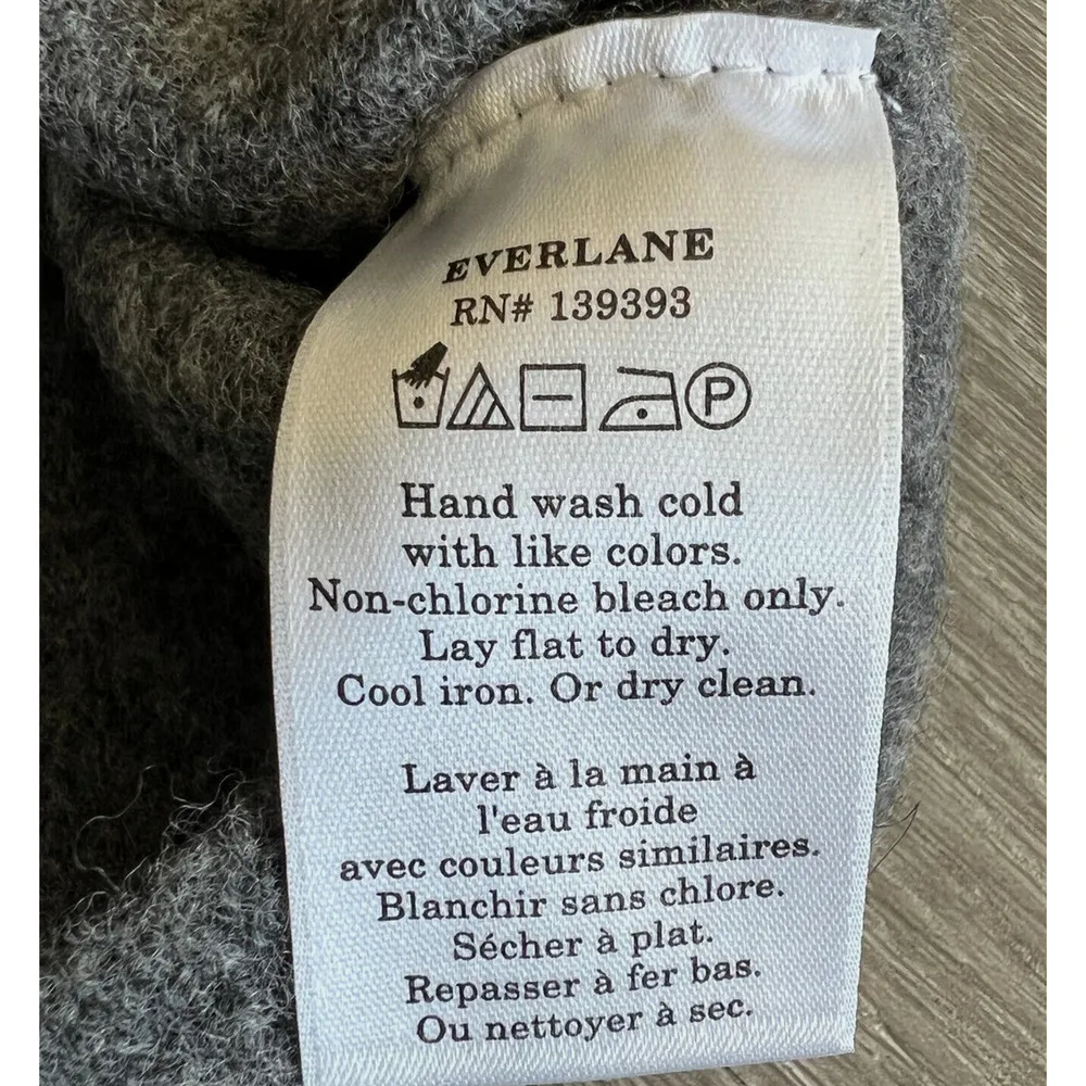 Everlane Crop Top Womens Medium Wool Blend Gray Cozy Stretchy Tank - Image 9