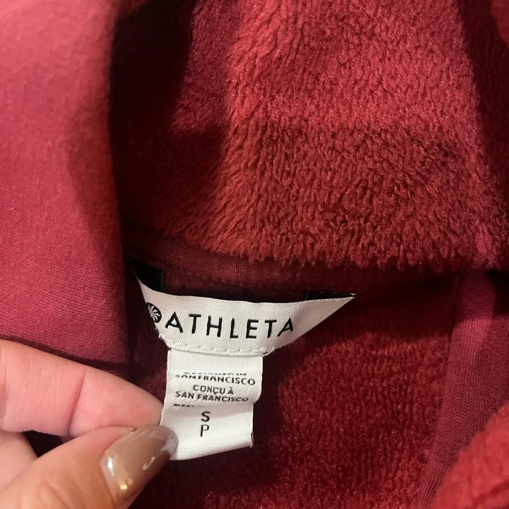 ATHLETA Cozy Karma Asym Pullover in dark red - Image 5