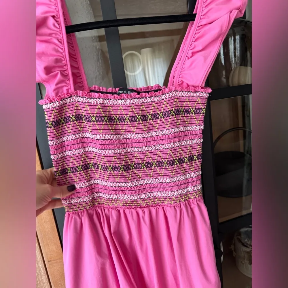 Strut & Bolt smocked maxi dress tiered ruffles flutter embroidered stitching nap - Image 5