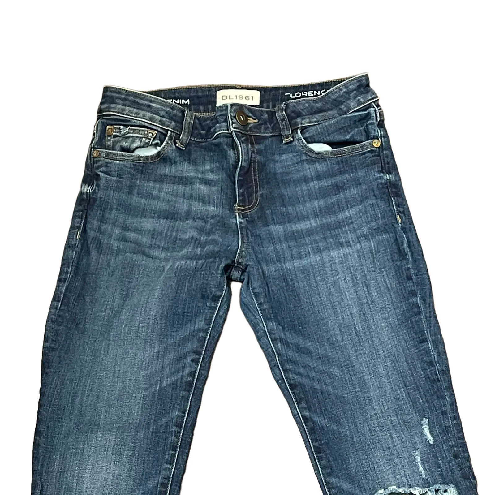 DL1961 Jeans Size 27X30 Florence Insta Sculpt Seymour Denim Stretch Distressed - Image 2