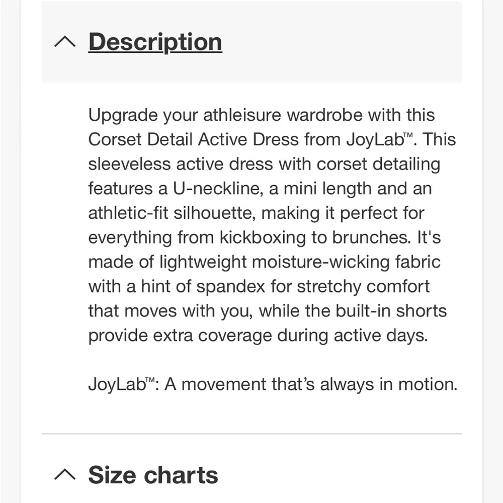 Women's Corset Detail Active Dress - JoyLab™ - Image 4