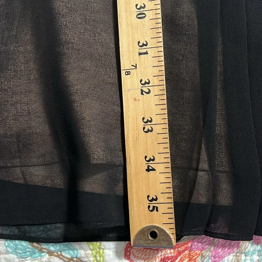 Jessica Simpson size 14 layered lace tiered dress black cream sleeveless formal - Image 3