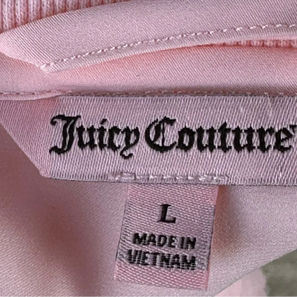 Women’s Juicy Couture Full Zip Lightweight Bomber Jacket Size Large Pink / Peach - Image 15