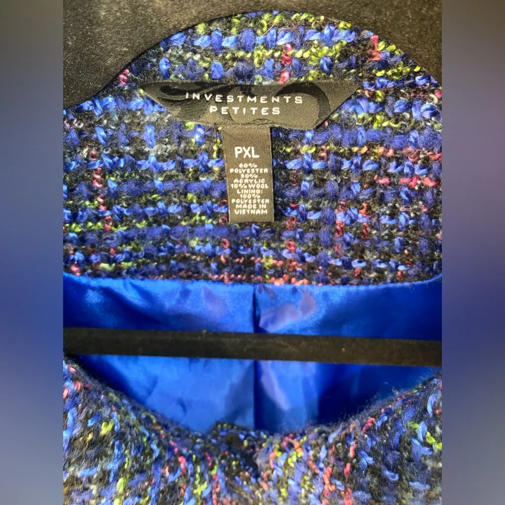 Multi-color Tweed Jacket Blazer - Image 6