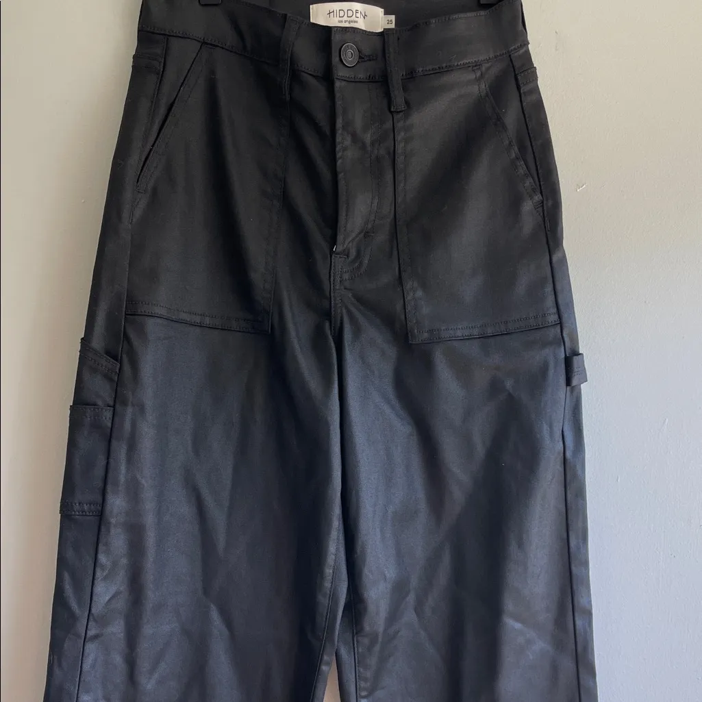 Women's Black Cargo Jeans Size 25 - Image 3