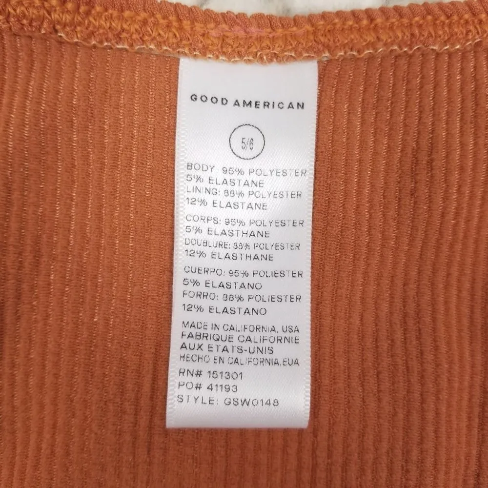 NWT Good American "Always Fits Good Basic Cheeky" Bikini Bottoms Cinnamon Sz 5/6 - Image 5